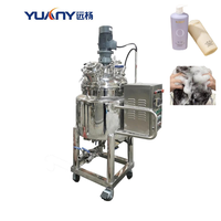 Homogénéisateur mélangeur sous vide automatique 200L/H 4KW en acier inoxydable SS316/304 avec racloir supérieur en PTFE et contrôle PLC pour produits chimiques et liquides cosmétiques
