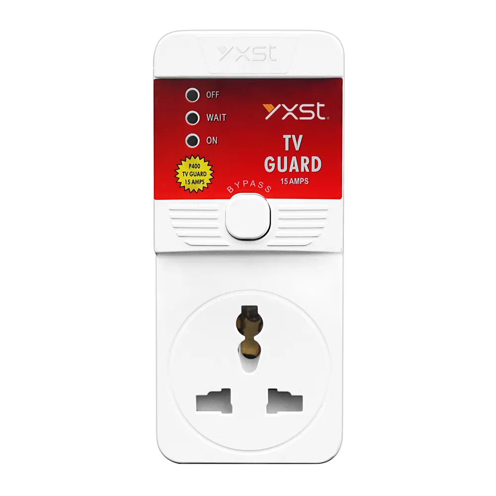 Hot sell British plug Red 220V CE ISO9001 voltage protector over voltage cut-off for TV guard