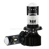Ampoule LED Mini Projecteur Bi-LED Y10Max H4 H7 80W 16000LM 12V 6000K Neuve pour Phares de 1,5''