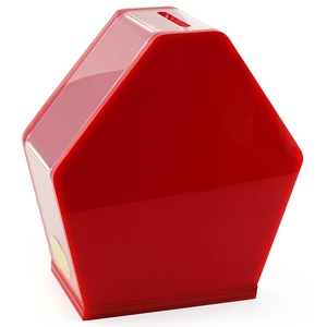 Scatola di beneficenza in acrilico pentagono trasparente rosso su misura con serratura e chiave Lucite bloccabile per la raccolta di schede elettorali contenitore - Product Image 3