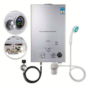 VEVOR-Calentador de agua de gas doméstico instantáneo de acero inoxidable, 8L/10L/12L/16L/18L/20L/22L/24L - Product Image 1
