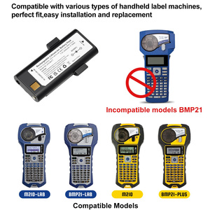 แบตเตอรี่ลิเธียมไอออน7.4V 2400mAh สำหรับ BMP21-LAB M210 BMP21-PLUS เครื่องพิมพ์ฉลากแบบพกพา - Product Image 4
