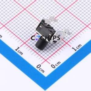 GT-TC101A-H080-L1 Tactile Switch Through hole,6x7.5mm Switch Single Pole Single Throw Round Button 1.6N Right Angle Insert - Product Image 2