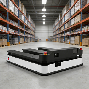 หุ่นยนต์คลังสินค้า Ruan Yi RMR-FR31201P <span class=keywords><strong>AGV</strong></span> รับน้ำหนัก 1200 กก. ระบบนำทางด้วยเลเซอร์ SLAM ทำงานได้ 6-8 ชั่วโมง หลบหลีกสิ่งกีดขวางด้วยเลเซอร์ รับน้ำหนักได้มาก - Product Image 4