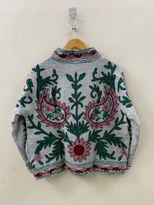เสื้อแจ็คเก็ตสั้นปักลายสัตว์ ทำมือจากผ้าฝ้ายทอระบายอากาศดี สไตล์ซูซานี สำหรับผู้หญิง เหมาะสำหรับใส่ในฤดูหนาว - Product Image 2