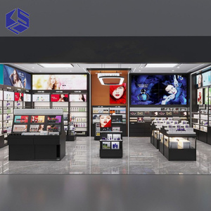 Soporte <span class=keywords><strong>de</strong></span> exhibición <span class=keywords><strong>de</strong></span> cosméticos y maquillaje moderno con islas centrales <span class=keywords><strong>de</strong></span> doble cara - Product Image 2