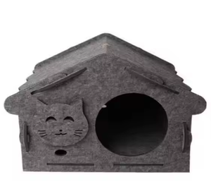 Casa para gatos de fieltro ecológica directa de fábrica, fácil de montar, duradera y cálida, divertida - Product Image 2
