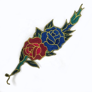 Tùy chỉnh Rose Camellia đính thêu hoa vá - Product Image 2