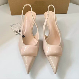 Women Pointed <b>Toe</b> Slingback <b>Heels</b> Sexy Mesh Rhinestone Stiletto Sandals Pumps Sparkly Beaded Evening Party Dress Shoes Black - Product Image 4