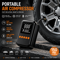 Compresseur d'air numérique portable sans fil pour pneus de voiture, mini pompe à air électrique, compresseur d'air pour pneus automobiles, fabriqué en usine