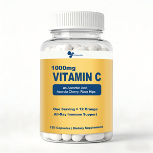 Cápsulas de Vitamina C de 1000 mg de Marca Privada Personalizada, Suplemento Dietético con Ácido Ascórbico, Acerola, Rosa Mosqueta, 60 Gomitas - Product Image 1