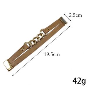 Boho Chic <b>Leather</b> Bespoke Jewelry Service Wholesalers Light Gold Plating Holiday Gift for Women High Fidelity Color - Product Image 1