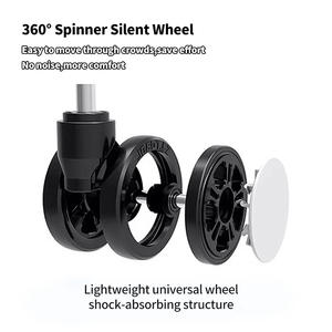 Maletas de viaje tipo trolley para niños, tamaño cabina, con ruedas extraíbles con absorción de impactos 360°, juego de equipaje. - Product Image 5