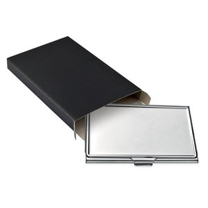 Porta biglietti da visita in vera pelle con funzione RFID 59x93mm misura 3 pollici accessorio da ufficio con chiusura a Clip con motivo stampato - Product Image 2