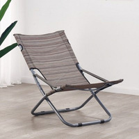 Chaise longue moderne en acier pliable et inclinable, portable, avec dossier, pour balcon, maison, bureau, loisirs