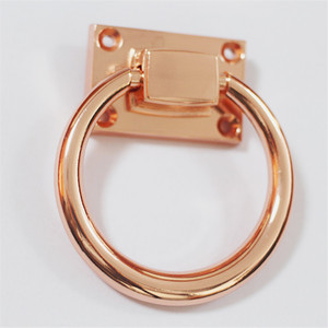 Furniture Handle Ring Zinc Alloy 80mm Rose <b>Gold</b> Modern <b>Cabinet</b> Decorative Accessory - Product Image 3