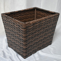 Panier rectangulaire en plastique PP pour articles d'hôtel, grande capacité, hygiénique, réutilisable, écologique, durable, pour services hôteliers