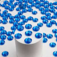 Strass en résine époxy bleu Capri 5 mm, forme diamant, trou central, à coudre, modèle YAXI 243, apprêts pour bijoux