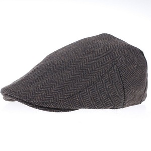 Casquette Gavroche en Tweed pour Enfants Garçons, Béret Plat Années 20 pour Petits Gentlemen, Chapeau Fedora Cabbie à Motif Chevrons - Product Image 2