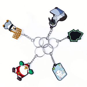 Pedido a granel descuento nombre personalizado llaveros 2D 3D Pvc llaveros personalizado llavero de goma suave Promo llavero - Product Image 1