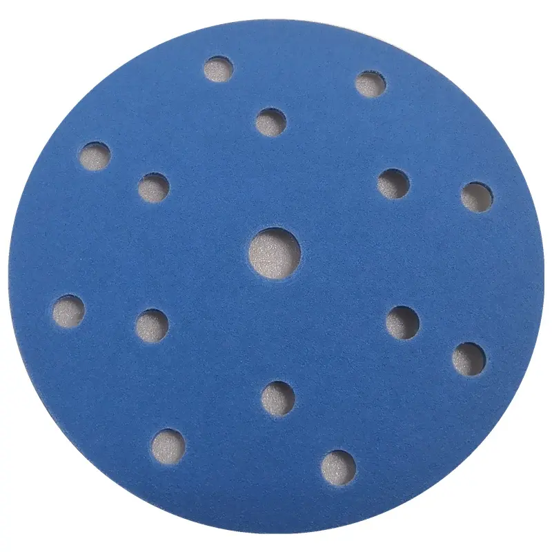 D dms dimeisi q226 fonte de fábrica chian personalizada, 150mm 17 furos 40grit, disco de lixa de filme azul abrasivo