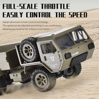 Camion militaire télécommandé 6 roues motrices 15 km/h 2,4 GHz avec caméra FPV Wi-Fi, véhicule tout-terrain RC pour escalade sur rochers