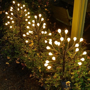 Outdoor <strong>Solar</strong> Powered Garden Lamp <strong>Small</strong> White Ball Standup <strong>Light</strong> Outside <strong>Solar</strong> Branch Stake <strong>Light</strong> with 20 Led <strong>Light</strong> Decorative - Product Image 5
