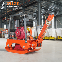 Compacteur de plaques vibrant pour asphalte ZUJI PC150 à moteur essence 6,6 CV, certifié CE, avec moteur à haute efficacité et marche arrière, pour travaux de terrassement