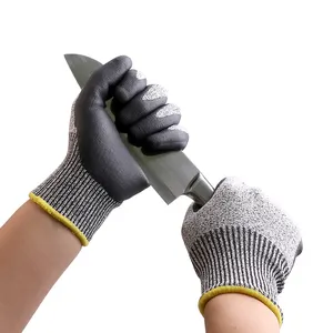 כפפות מותאמות אישית של שינג'יו עם לוגו HPPE מעטפת קצף ניטריל בציפוי בטיחות עמידים בחיתוך כפפות עבודה בטיחותיות גברים