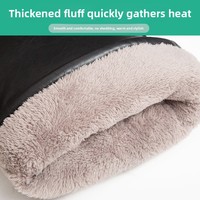 Gants de moto d'hiver à poignée plus polaire et PU chaud pour véhicule électrique et scooter de neige pour vélos de route