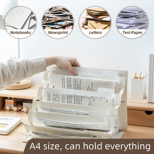 Sac <span class=keywords><strong>de</strong></span> rangement mural A4 pliable pour tutorat, sac suspendu pour <span class=keywords><strong>dossiers</strong></span>, idéal pour l'école et le bureau - Product Image 3