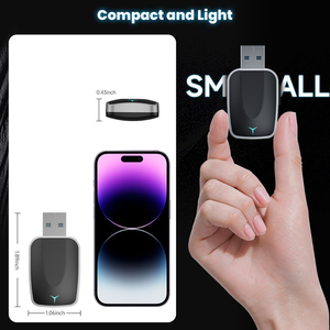 Bộ chuyển đổi không dây Carplay Dongle <span class=keywords><strong>Android</strong></span> Auto 2025 mới, mini 2 trong 1, dành cho Apple, cho xe có kết nối có dây, Wifi, cắm là chạy - Product Image 5