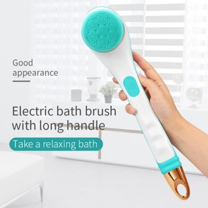 4 1 Electric Bath Shower <b>Brush</b> Long Handled USB <b>Powered</b> Household Use Handheld Massage Body Foot Cleaner Back Cleaning Function - Product Image 3