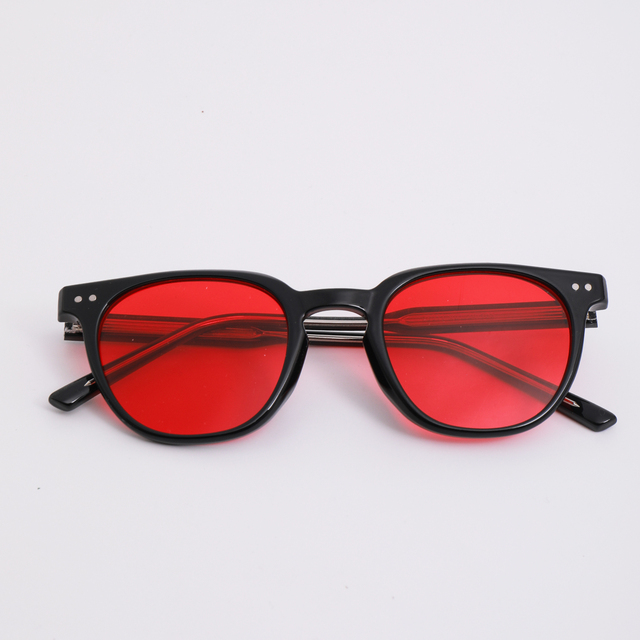 3612 Custom Logo Vintage Sleep Glasses Anti Blue Light Red Orange Yellow Lens CP Temple Retro Computer Eyewear