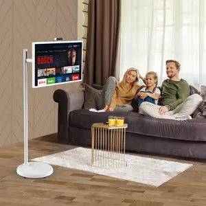 27 Inch Stand By Me Touch Screen WiFi Projection Floor Standing Optional 4K Camera Portable Tv Monitor