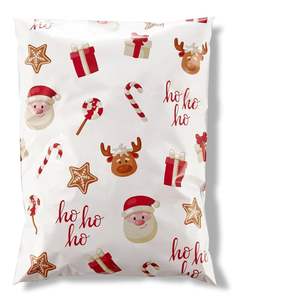 Huamaohengchun Biodegradable Eco-Friendly Christmas Poly <b>Bubble</b> Mailers 10x13 Inch 50Pcs Strong Adhesive Self-Seal Shipping Bags - Product Image 1