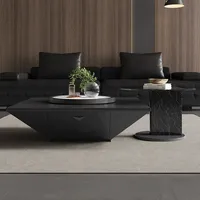 Chine Usine Trapézoïdale Noir Table Basse Carrée Table Basse Salon Table Basse Meubles