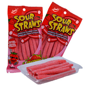 Amos sabuk <span class=keywords><strong>Gummy</strong></span> lezat rasa stroberi permen asam Bonbon lembut <span class=keywords><strong>Gummy</strong></span> <span class=keywords><strong>Candy</strong></span> Strip - Product Image 2