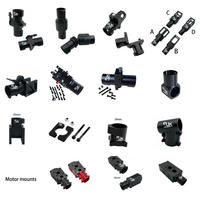 Conector de tren de aterrizaje RJX de aleación de aluminio de 16-40 mm para tubo de carbono de trípode, piezas para drones agrícolas