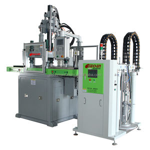 Automático 200T Vertical LSR Moldeo Médico/Automotriz Grado Giradiscos duales ± 0,02mm Servo-Controlador eléctrico Tornillo Bomba PLC - Product Image 3