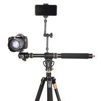 Tige de prise de vue horizontale en alliage d'aluminium monobloc pour appareil photo reflex numérique Trépied de prise de vue vidéo Téléphone portable Tige de prise de vue horizontale