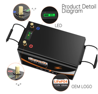 Stock UE UA : Boîtes de batteries portables 12V 24V 48V 51.2V 100Ah 200Ah 300Ah, Racks et Packs de batteries liquides XRH