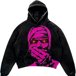Sudadera con capucha para hombre, extragrande, 100% algodón, con cremallera, forro polar grueso, con bolsillo frontal - Product Image 1