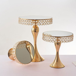 Présentoirs à gâteaux dorés, vente en gros, 4 pièces, pour pâtisserie, Set <span class=keywords><strong>de</strong></span> <span class=keywords><strong>Table</strong></span> à Dessert, décoration <span class=keywords><strong>de</strong></span> <span class=keywords><strong>mariage</strong></span> - Product Image 1