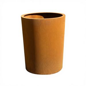 Nouveau Pot de Jardin Carré en Acier Corten Grande Taille 2026 - Jardinière Extérieure en Acier Patinable avec Trous de Drainage Finition Rustique ISO9001 - Product Image 1