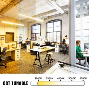Luminaire LED industriel à <span class=keywords><strong>tube</strong></span> de 4 et 8 pieds, éclairage pour atelier, bureau, entrepôt, lampe linéaire à bande LED avec DLC ETL - Product Image 4