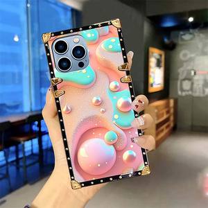 <span class=keywords><strong>Coque</strong></span> de téléphone portable en TPU carrée avec impression de coquillages de plage et électroplaquage pour <span class=keywords><strong>iPhone</strong></span> 7 8 X Xr Xs <span class=keywords><strong>11</strong></span> 12 13 14 15 16 17 Pro Max - Product Image 3