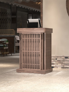 Escritorio de recepción retro Mini bar simple para centro de salud <span class=keywords><strong>Casa</strong></span> de té Inspirado Nuevo Mostrador de cajero antiguo - Product Image 5