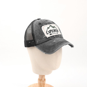 Gorra Trucker Explorer, Malla Lavada, Transpirable, Unisex, para Exteriores, Estilo Béisbol - Product Image 3