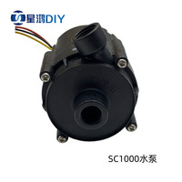 Pompa Sirkulasi Pendingin Air Komputer Water-Cooled SC1000, Inlet/Outlet G1/4, Ulir 2-Titik, 12V DC, Pengatur Kecepatan
